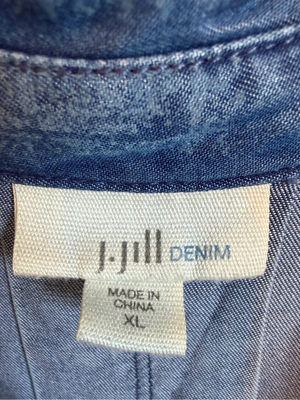 J Jill Tencel Denim A-line Shirt Dress. Size XL Blue. Very GUC. So Soft! - Picture 5 of 5